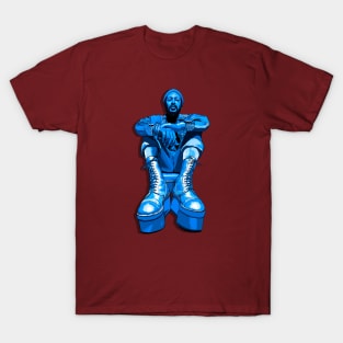 Marvin's Platform Boots- Blue Monochrome T-Shirt